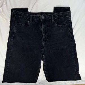 american eagle black super high rise jegging